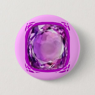 Rosen-lila Amethyst Edelstein durch SHARLES Button