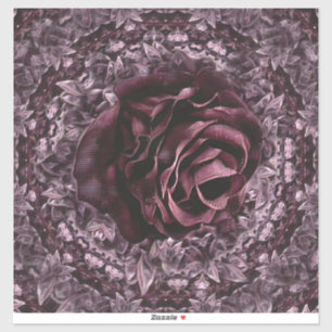 Rosen-Mandala Aufkleber