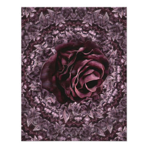 Rosen-Mandala Fotodruck