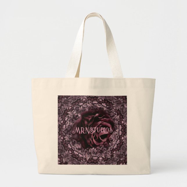 Rosen-Mandala  Jumbo Stoffbeutel (Vorne)