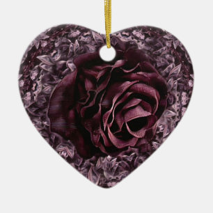 Rosen-Mandala  Keramik Ornament