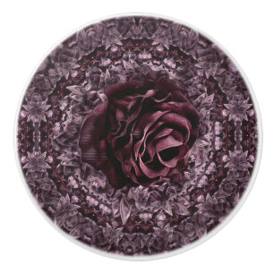 Rosen-Mandala  Keramikknauf