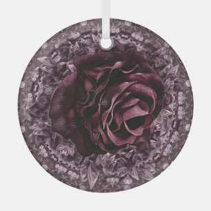 Rosen-Mandala  Ornament Aus Glas