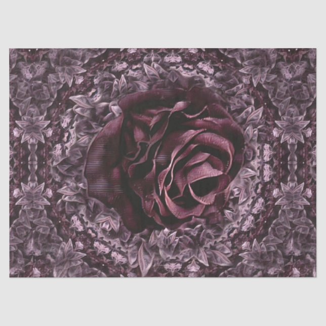 Rosen-Mandala  Seidenpapier (Vorderseite)