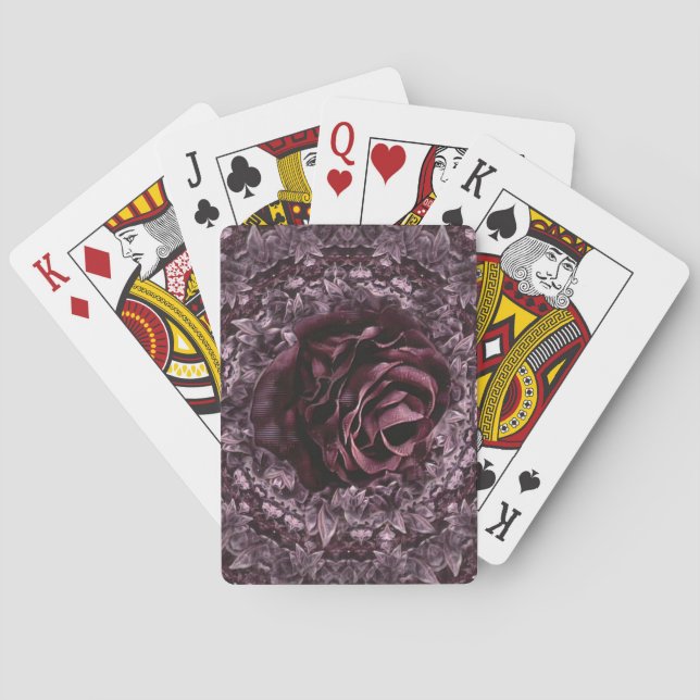 Rosen-Mandala  Spielkarten (Rückseite)