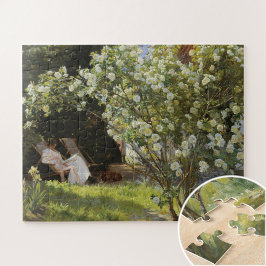 Rosen. Marie Krøyer sitzend im Liegestuhl Puzzle