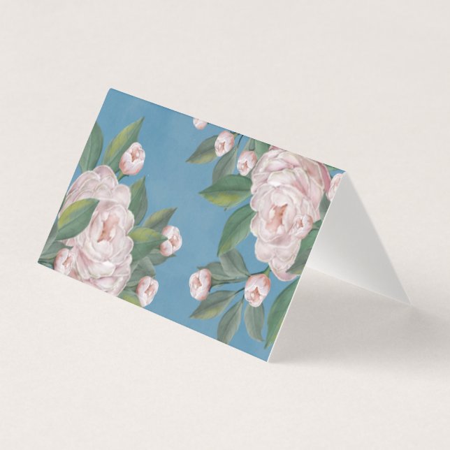 Rosen mit blauen Navy-Hintergrund in blassrosa Ros (Vorderseite)
