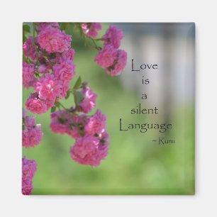 Rosen mit Liebe-Zitat Magnet