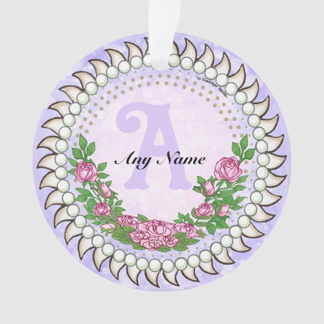 Rosen-Monogramm  Ornament (Vorderseite)