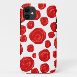 Rosen-Muster auf Weiß Case-Mate iPhone Hülle