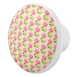 Rosen Muster rosa pink Keramikknauf