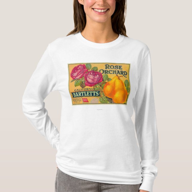 Rosen-Obstgarten-Birnen-Kisten-Aufkleber T-Shirt (Vorderseite)