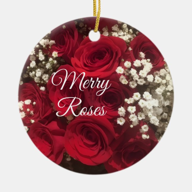 Rosen-Ornament Keramik Ornament (Vorne)