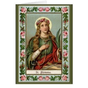 Rosen-Palmen-Schnur St. Philomena rosa