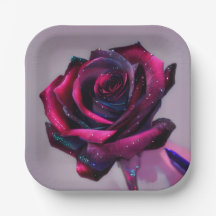 Rosen-Papierteller