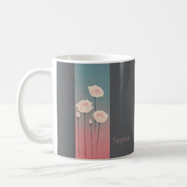 Rosen, Personalized Kaffeetasse (Links)