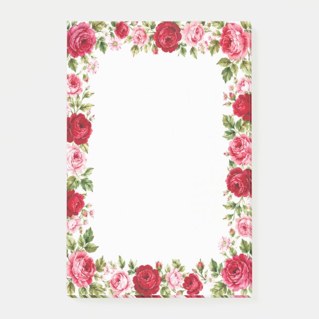 Rosen Post-it Klebezettel (Vorderseite)