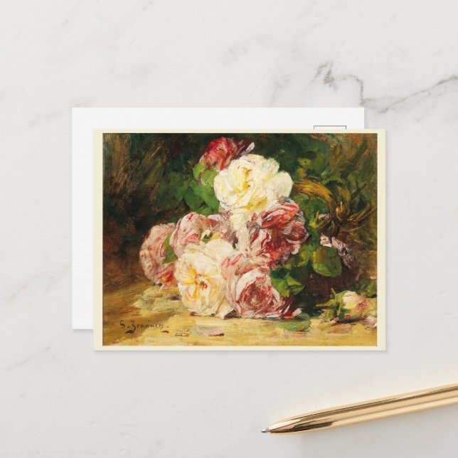 Rosen  postkarte (Vorderseite/Rückseite Beispiel)