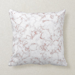 Rosen-Pulver-Goldmetallischer Glitzer-Marmor Kissen