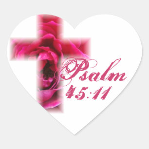 Rosen-Queraufkleber Herz-Aufkleber