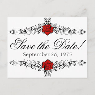 Rosen-Rebe, die Save the Date Wedding ist Ankündigungspostkarte