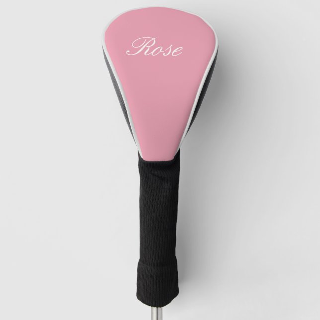 Rosen-rosa Gewohnheit Golf Headcover (Vorderseite)