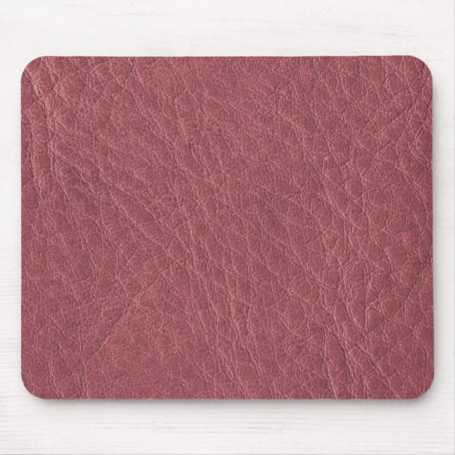Rosen-rosa lederne Beschaffenheit Mousepad (Vorne)