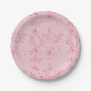 Rosen Rosa Pappteller