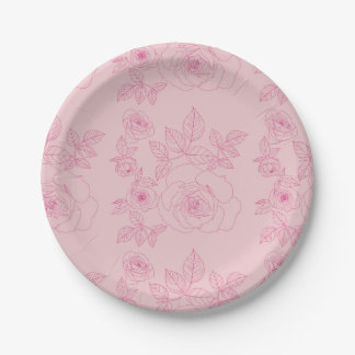 Rosen Rosa Pappteller