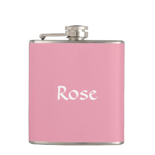 Rosen-rosa personalisierte Flasche Flachmann