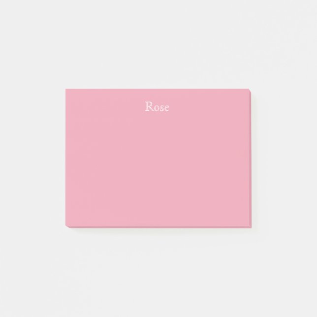 Rosen-rosa personalisierte Post-Itanmerkungen Post-it Klebezettel (Vorderseite)