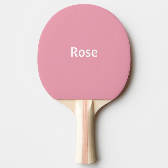 Rosen-rosa personalisiertes Polka-PunktPing Pong Tischtennis Schläger (Vorderseite)