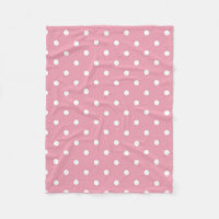 Rosen-rosa Polka-Punkt-Fleece-Decke