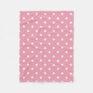 Rosen-rosa Polka-Punkt-Fleece-Decke Fleecedecke