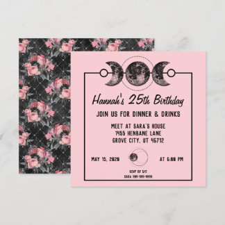 Rosen Rosen Elegant Geburtstagsfeierlichkeiten Einladung