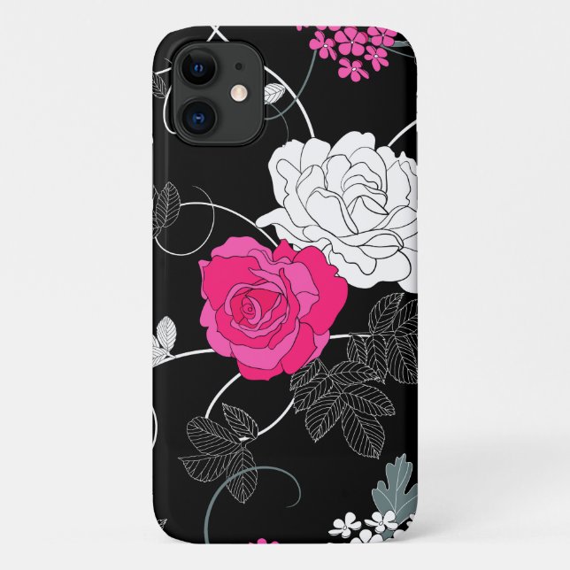 Rosen, Rosen, Rosen, Muster von Blume Case-Mate iPhone Hülle (Rückseite)