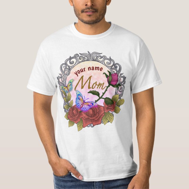 Rosen Rosenknospe Mama-Brauch T-Shirt (Vorderseite)