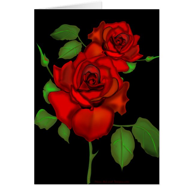 Rosen-Rot-Illustration (Vorne)