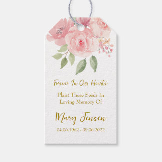 Rosen-Saatgut-Päckchen-Trauerfeier Geschenkanhänger