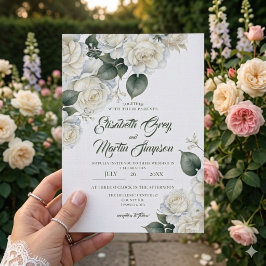 Rosen Sage Florale Hochzeit Einladung