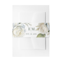 Rosen Sage Florale Hochzeit Einladungsbanderole