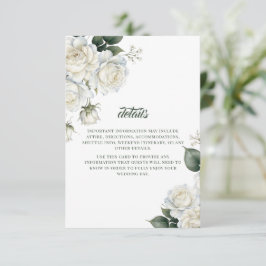 Rosen-Salbei-Blumenhochzeit Begleitkarte