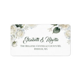 Rosen Salbei Florale Hochzeit  Adressaufkleber