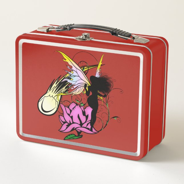 Rosen-Schatten-Fee Metall Lunch Box (Vorderseite)