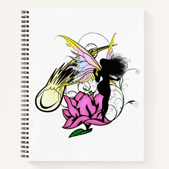 Rosen-Schatten-Fee Notizbuch (Vorderseite)