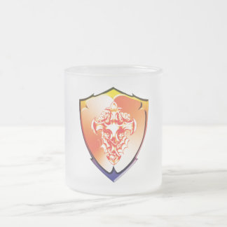 Rosen-Schild-Glas-Tasse Mattglastasse