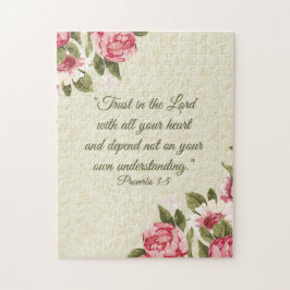 Rosen Scripture w/pink 3:5 der Sprichwörter 11x14 Puzzle