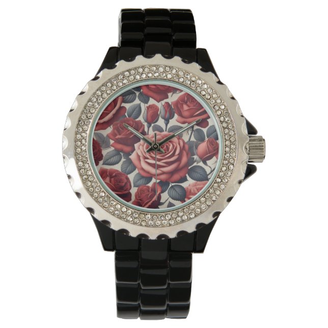 Rosen sind rot armbanduhr (Vorderseite)