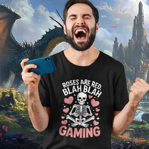 Rosen sind rot Blah Gaming Anti Valentinstag T-Shirt