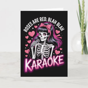 Rosen sind rot Blah Karaoke Anti Valentinstag Karte